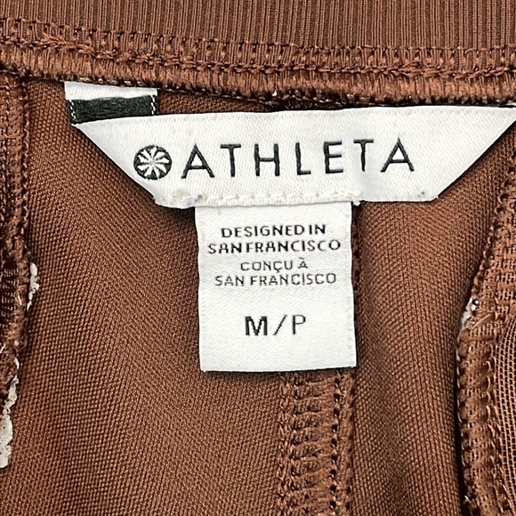 ATHLETA VENICE FLARE PULL ON PANTS SLIT AT HEM Mahogany Brown Sz MED - Picture 12 of 15